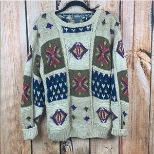 Woolrich Heavy Chunky Printed Sweater